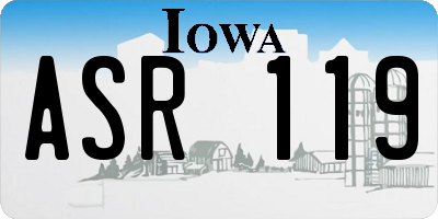 IA license plate ASR119