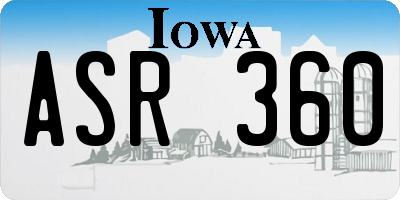 IA license plate ASR360