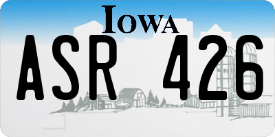 IA license plate ASR426