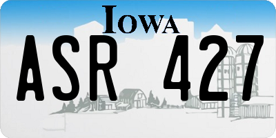 IA license plate ASR427