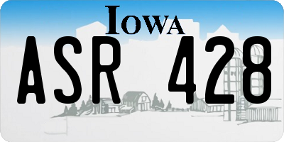 IA license plate ASR428
