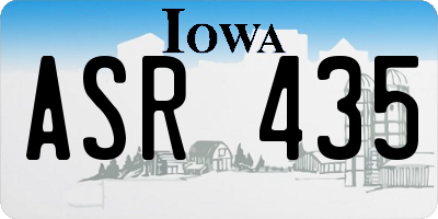 IA license plate ASR435