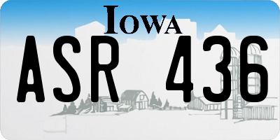 IA license plate ASR436