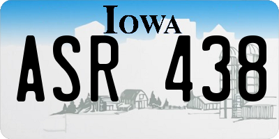 IA license plate ASR438