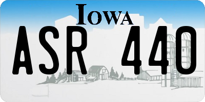 IA license plate ASR440