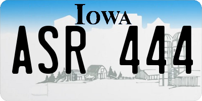 IA license plate ASR444