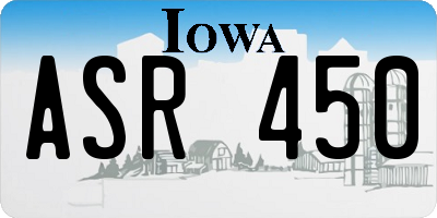 IA license plate ASR450