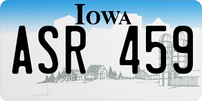IA license plate ASR459