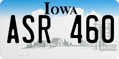 IA license plate ASR460