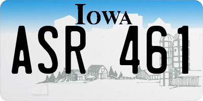 IA license plate ASR461