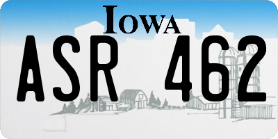 IA license plate ASR462