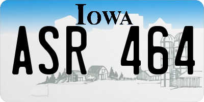 IA license plate ASR464