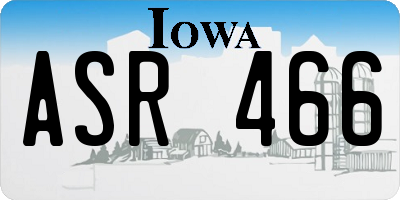 IA license plate ASR466