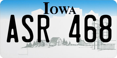 IA license plate ASR468