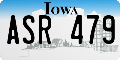 IA license plate ASR479