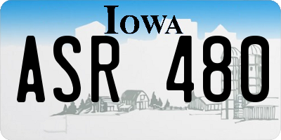 IA license plate ASR480