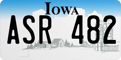 IA license plate ASR482