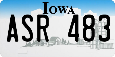 IA license plate ASR483