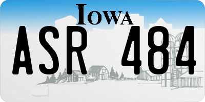 IA license plate ASR484