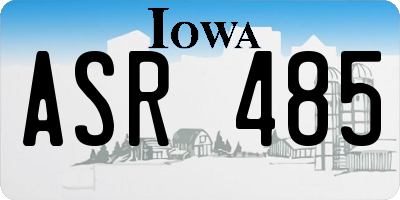 IA license plate ASR485