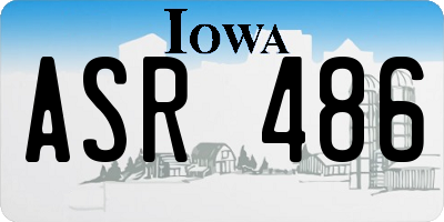 IA license plate ASR486