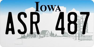 IA license plate ASR487