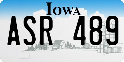 IA license plate ASR489