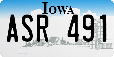 IA license plate ASR491