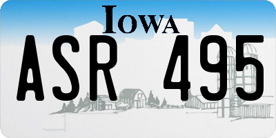 IA license plate ASR495
