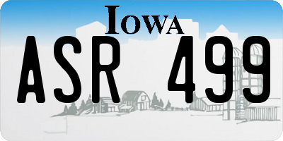 IA license plate ASR499