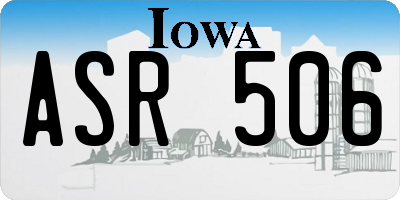 IA license plate ASR506