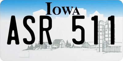IA license plate ASR511