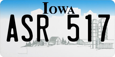 IA license plate ASR517