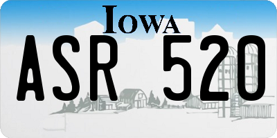 IA license plate ASR520