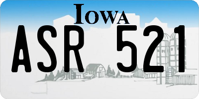 IA license plate ASR521