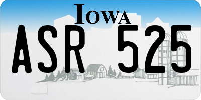 IA license plate ASR525