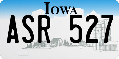 IA license plate ASR527