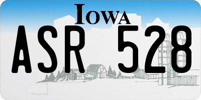IA license plate ASR528