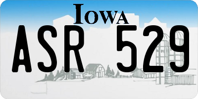 IA license plate ASR529