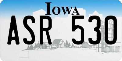 IA license plate ASR530