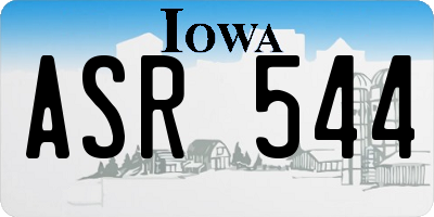 IA license plate ASR544