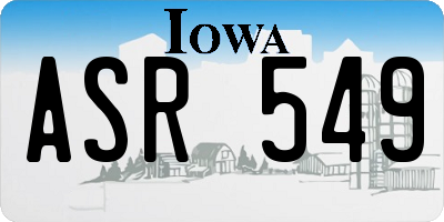 IA license plate ASR549