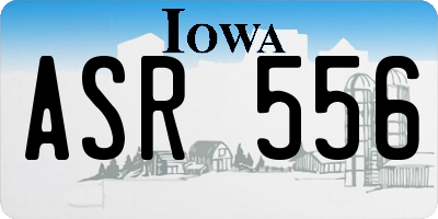 IA license plate ASR556