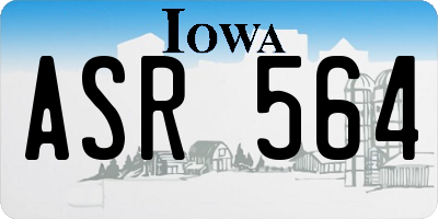 IA license plate ASR564
