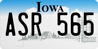 IA license plate ASR565
