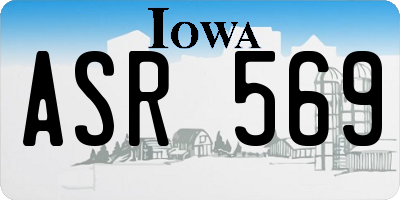 IA license plate ASR569