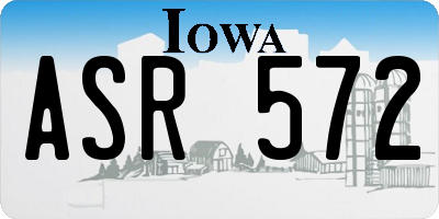IA license plate ASR572