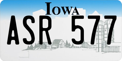IA license plate ASR577