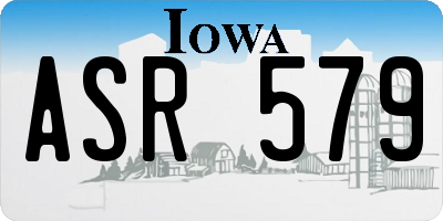 IA license plate ASR579