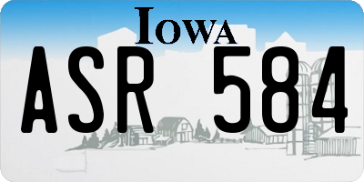 IA license plate ASR584